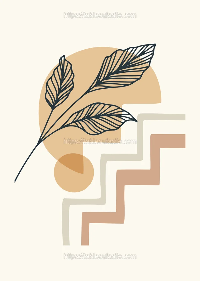 Boho Abstract Print (125) apercu