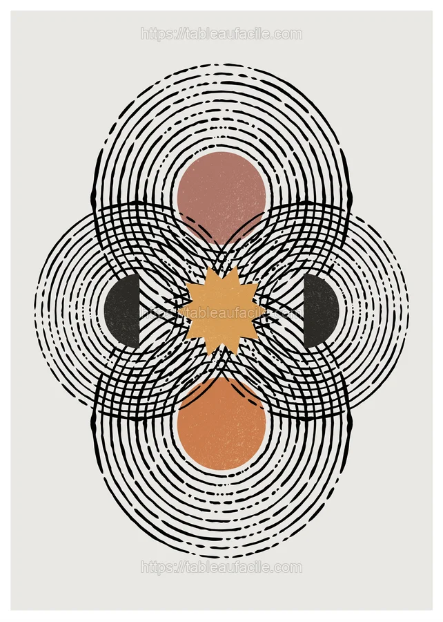 Boho Abstract Print (136) apercu