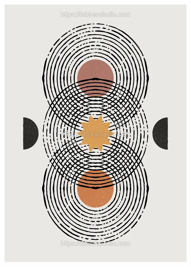 Boho Abstract Print (138) apercu