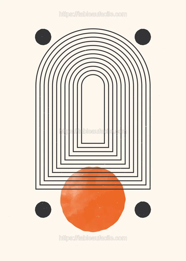 Boho Abstract Print (159) apercu