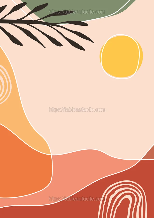 Boho Abstract Print (194) apercu