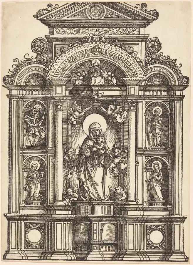 altar_with_the_virgin_and_child_and_saints_christopher,_barbara,_george_and_catherine_1948.11.1 apercu