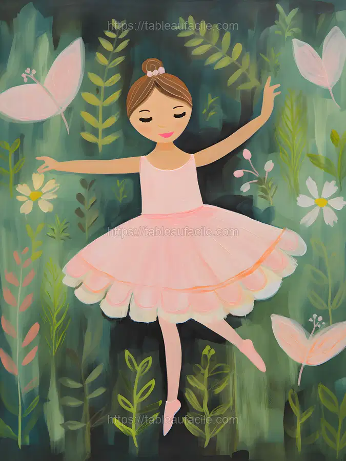 A little ballerina folk art poster2 apercu