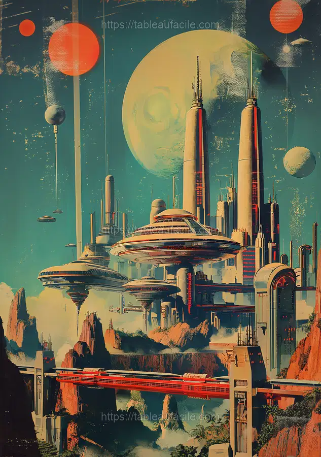 Futurism building Poster painting 3 apercu