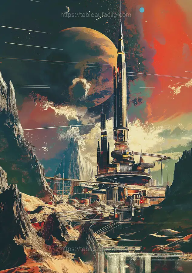 Futurism building Poster painting 4 apercu