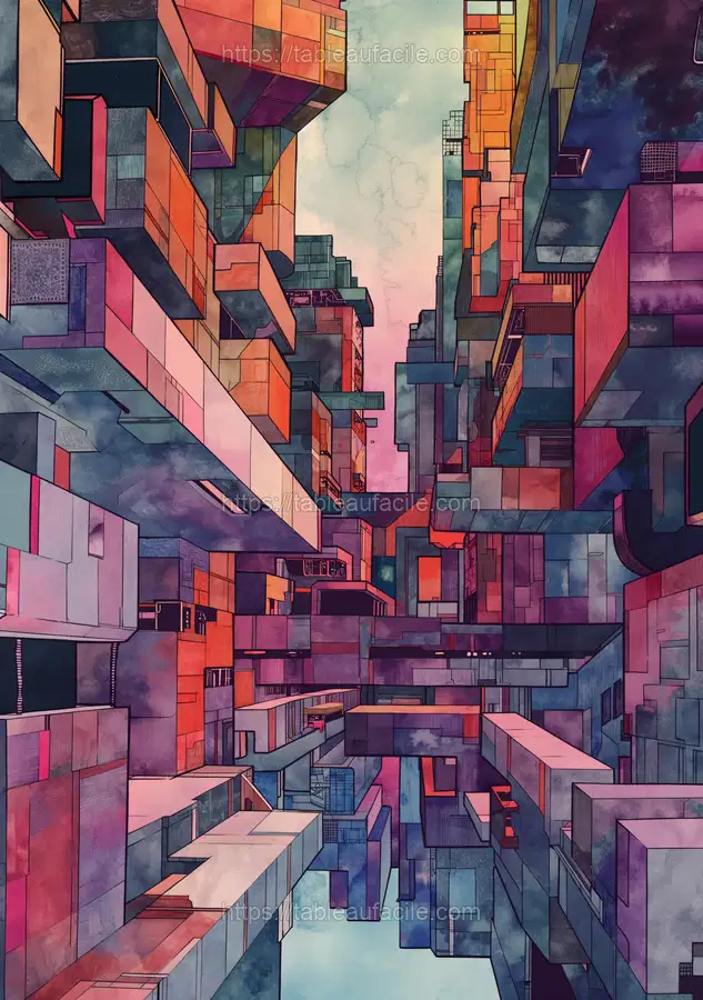 Futurism building Water color 3 apercu