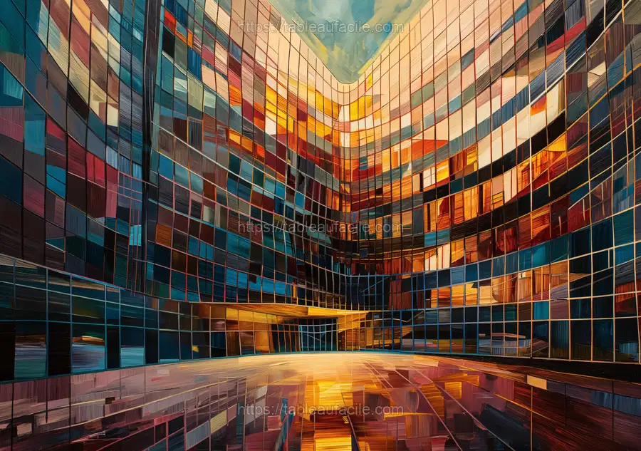 Futurism building impasto Oil Painting apercu