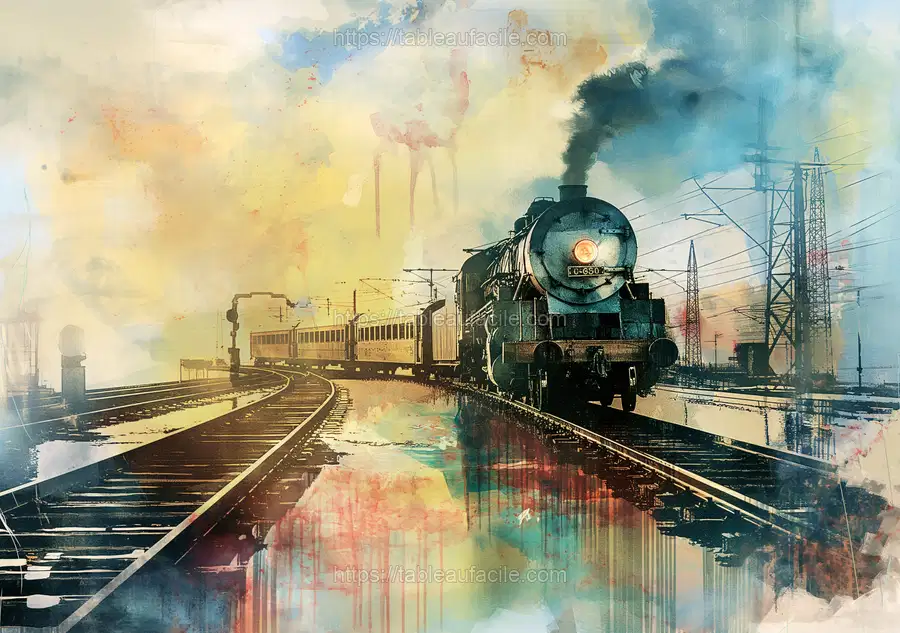 Futurism of travel Water color apercu