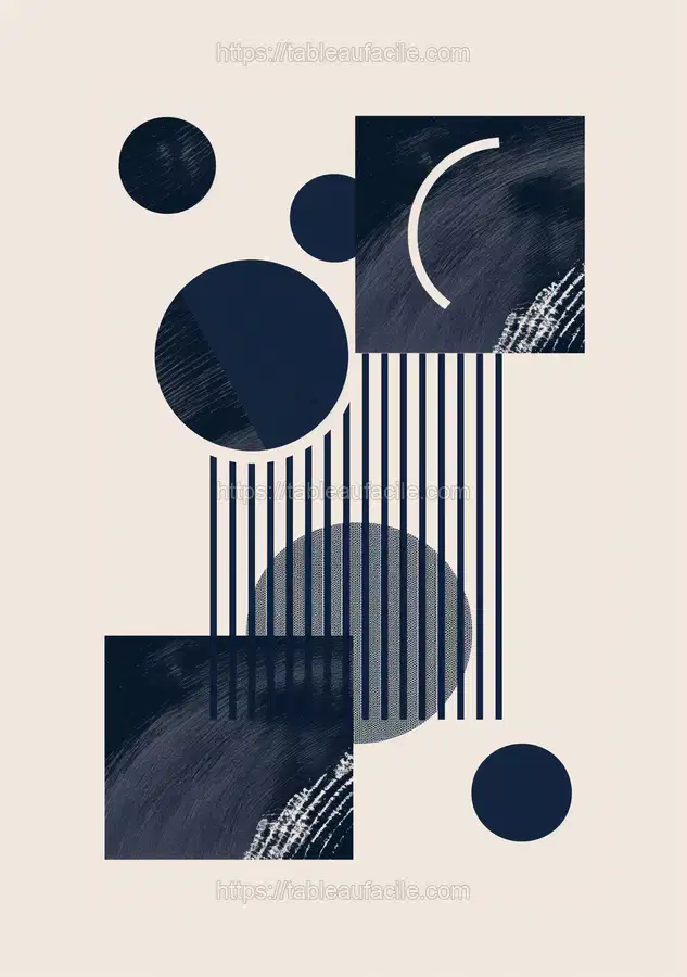 Geometric White and Blue Style 9 apercu
