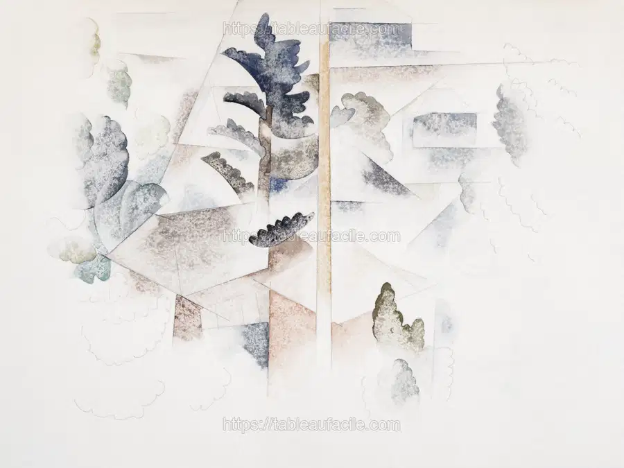 Bermuda Trees and Architecture (ca.1916–1917) Charles Demuth apercu