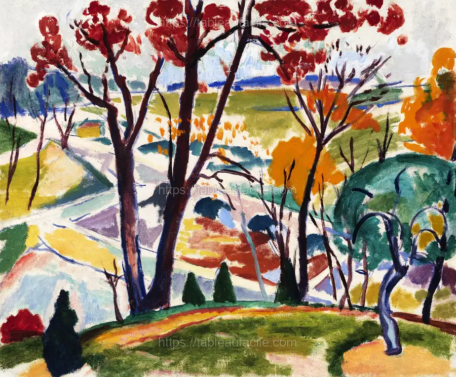 Landscape, Bridge, Huntingdon Valley (ca.1915–1916)  Henry Lyman Sayen apercu