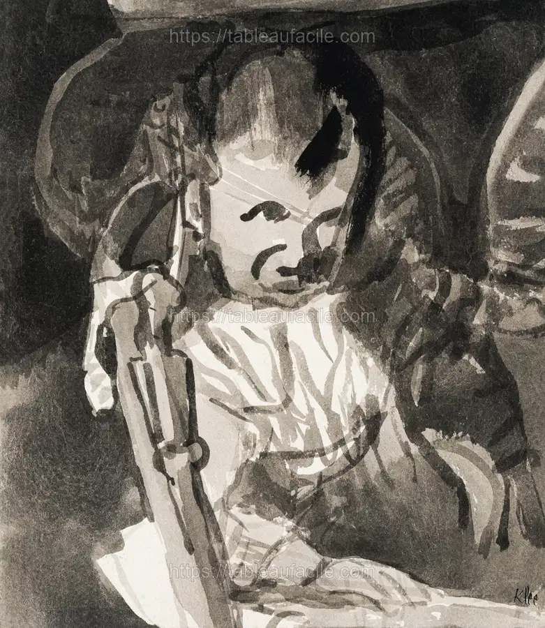 Sketch of Felix Klee (1908) by Paul Klee apercu