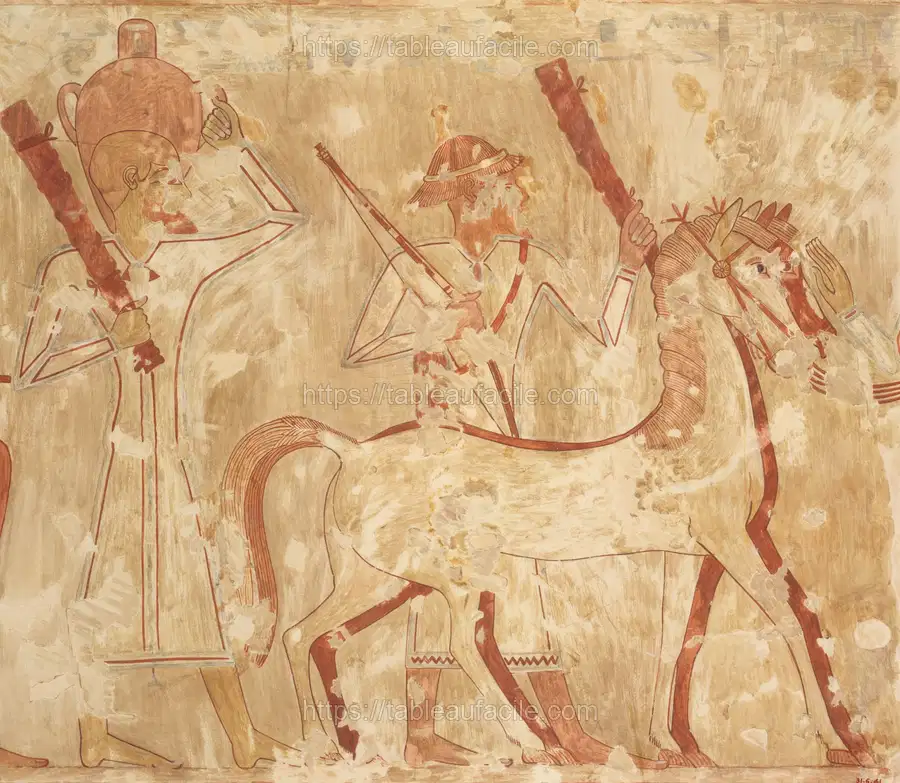 Syrians Bringing Horses, Tomb of Rekhmire by Nina de Garis Davies apercu
