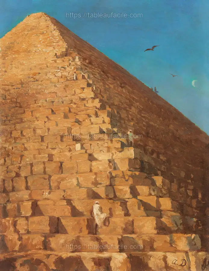 The Great Pyramid by Giza (1830) by Adrien Dauzats apercu