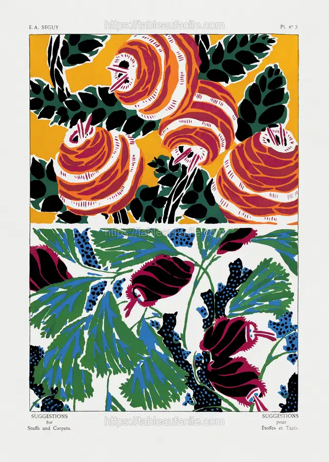1925 edition of Suggestions pour étoffes et tapis 60 motifs en couleu apercu