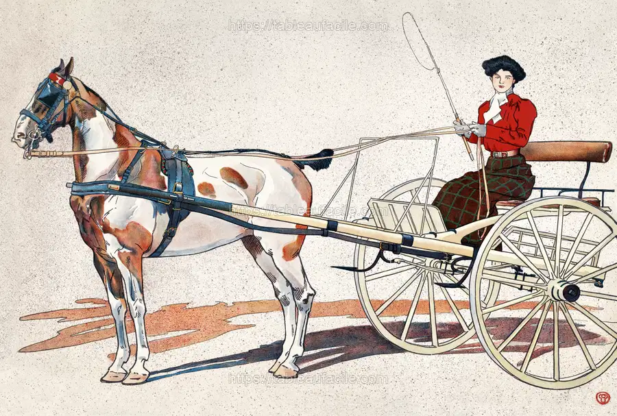 A Kentucky Breaking Cart (ca.1900) by Edward Penfield apercu