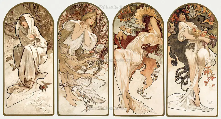 Alphonse Maria Mucha_s The Seasons (1897) apercu