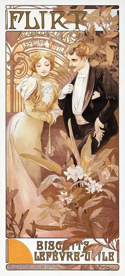 Alphonse Mucha_s Flirt (1895-1900) apercu