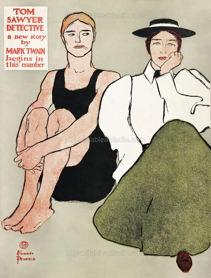 Two seated women (1896)  by Edward Penfield apercu