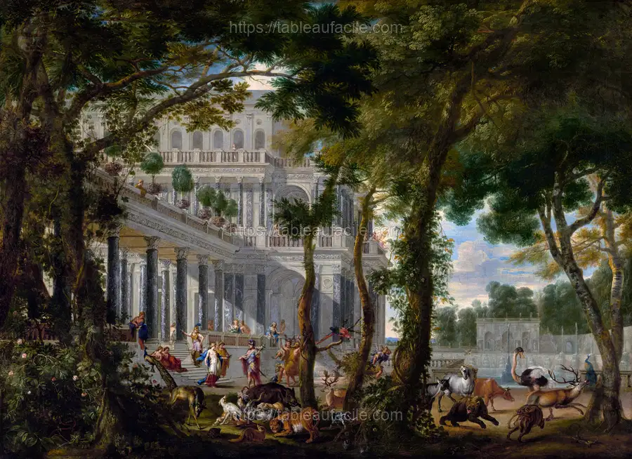 Ulysses at the Palace of Circe (1667) painting in high resolution by Wilhelm Schubert van Ehrenberg apercu