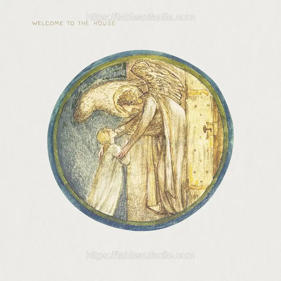 Welcome to the House from The Flower Book (1905) by Sir Edward Burne–Jones apercu