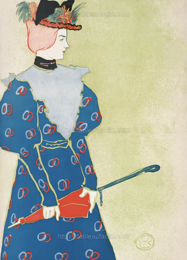 Woman holding umbrella (1896)  by Edward Penfield apercu
