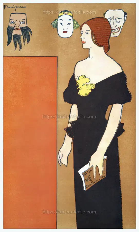 Woman in black dress (ca. 1890–1907) by Edward Penfield apercu