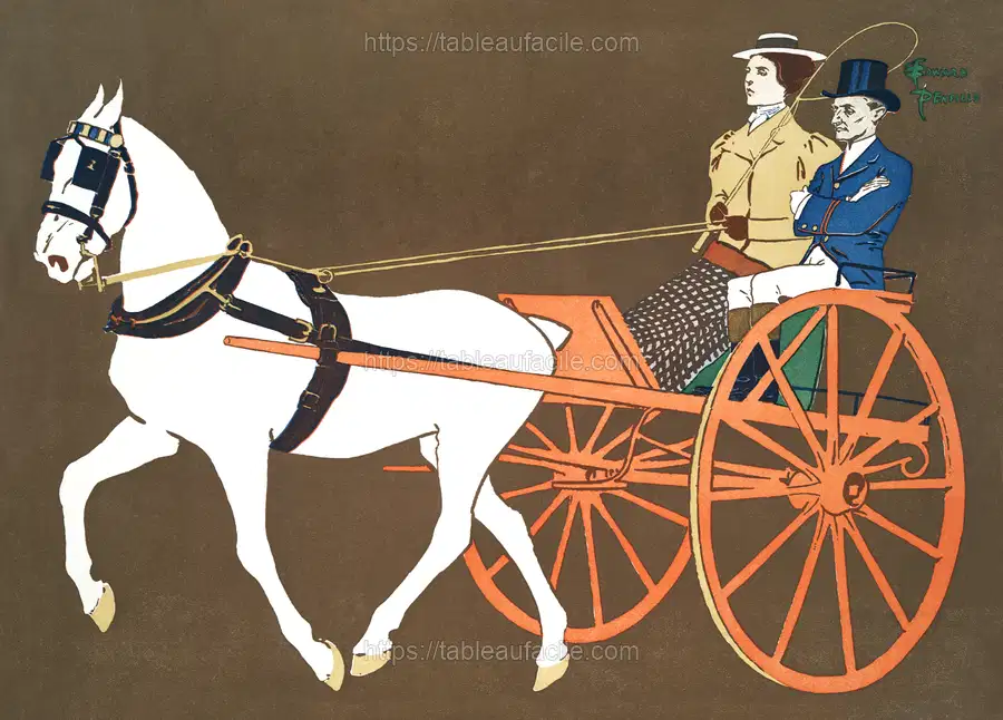 Women in Carriage (ca. 1890–1907) by Edward Penfield apercu