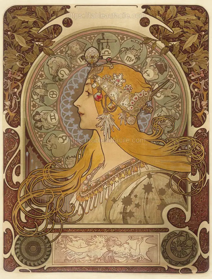 Zodiac by Alphonse Mucha apercu