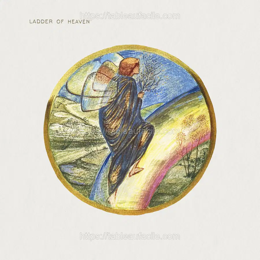 Ladder of Heaven from The Flower Book (1905) by Sir Edward Burne–Jones apercu