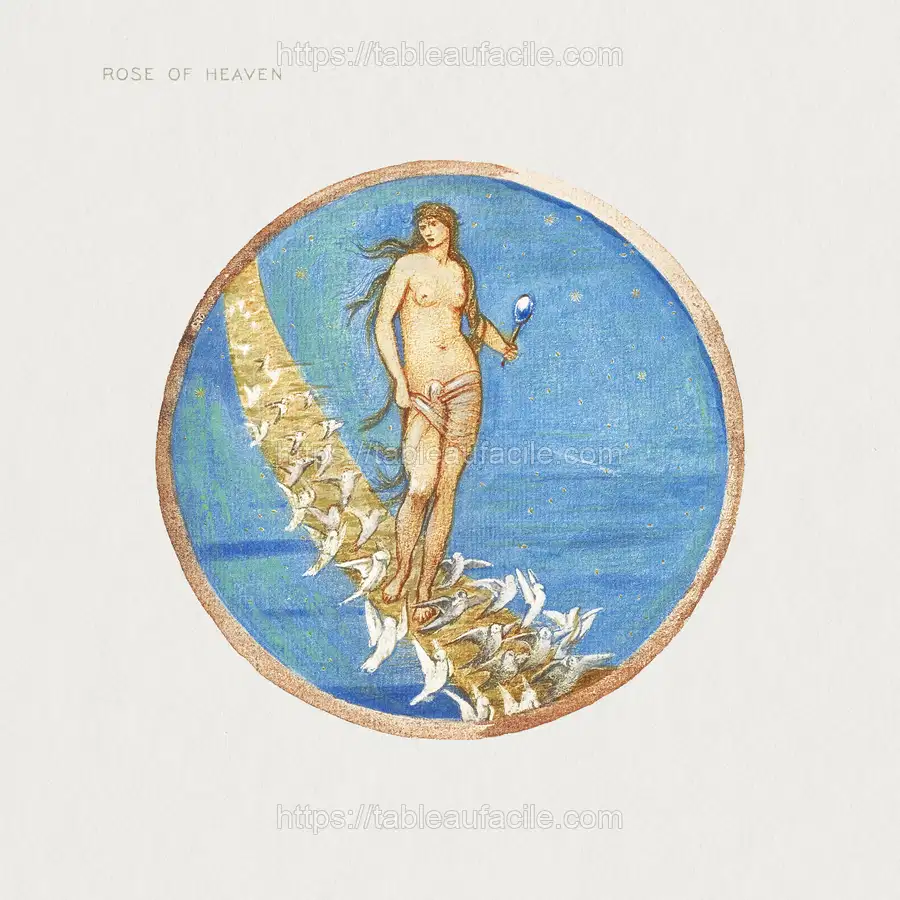 Rose of Heaven from The Flower Book (1905) by Sir Edward Burne–Jones apercu