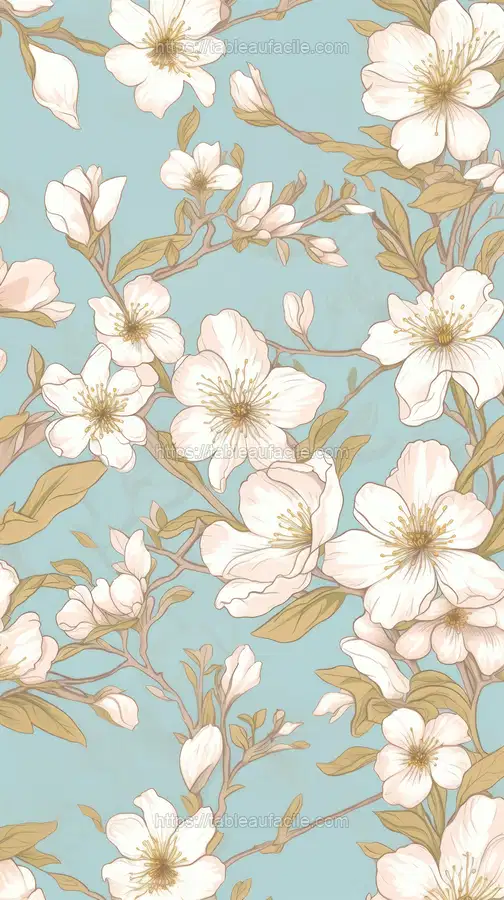 Sakura blossom pattern apercu