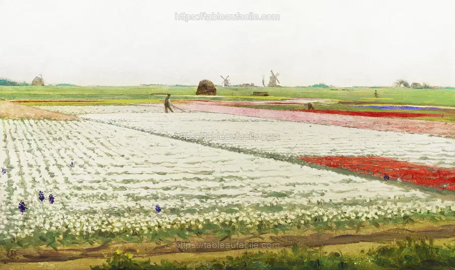 Tulip Fields (1890–1922) by Gerrit Willem Dijsselhof apercu