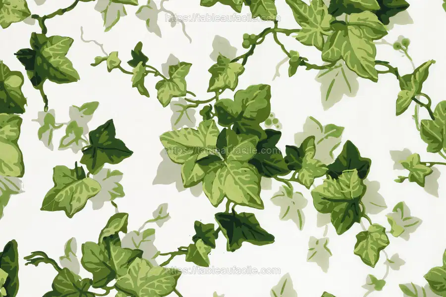 Twisting ivy leaves (1840s) apercu