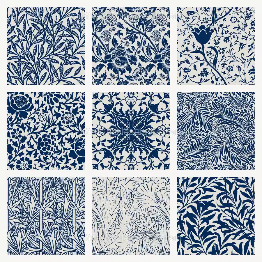 Vintage leaf seamless pattern apercu
