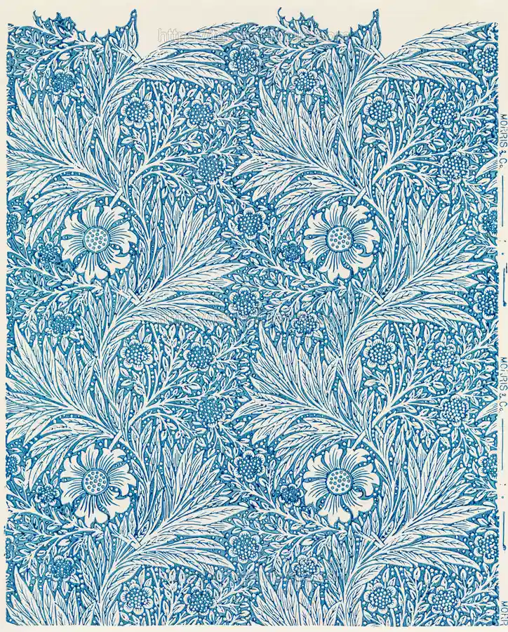 William Morris_s (1834-1896) Blue Marigold apercu