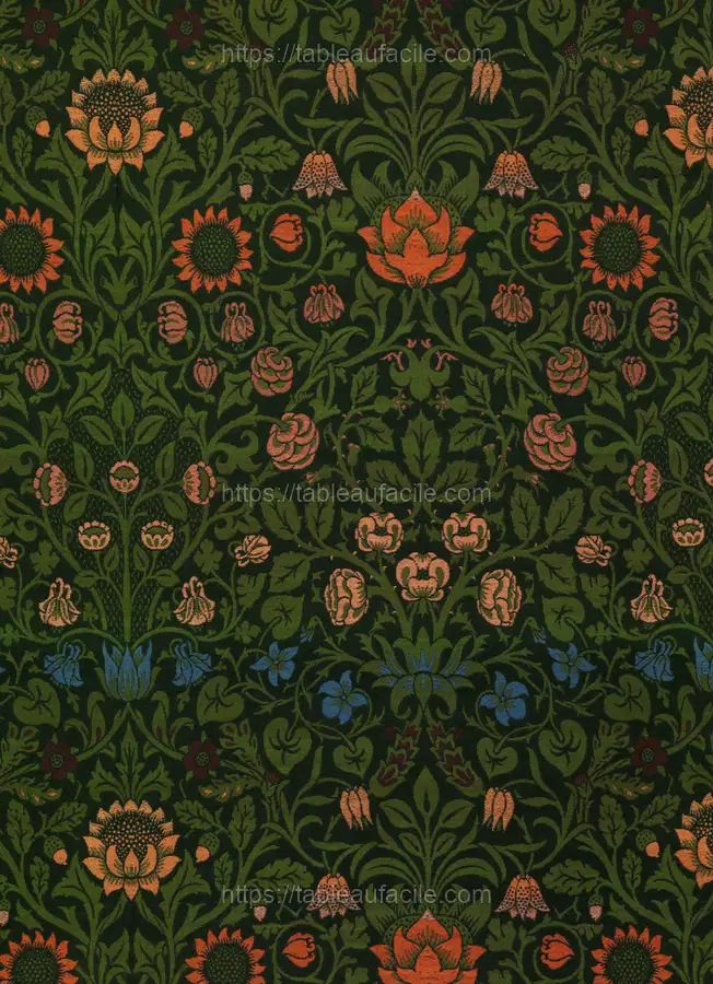 William Morris_s (1834-1896) Violet and Columbine apercu