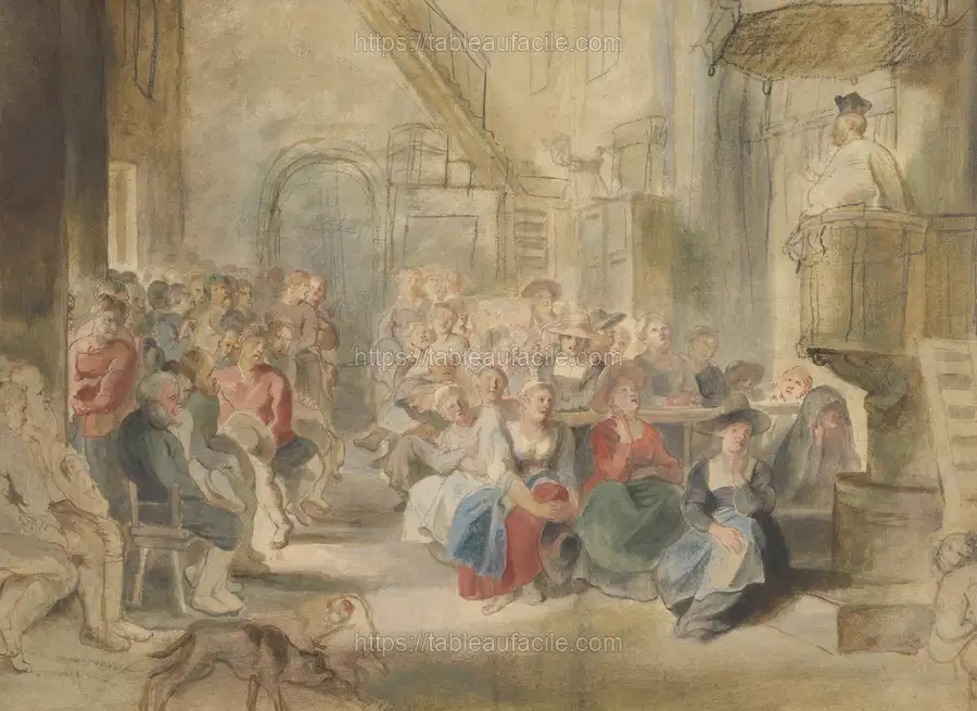 A Sermon in a Village Church by Peter Paul Rubens apercu