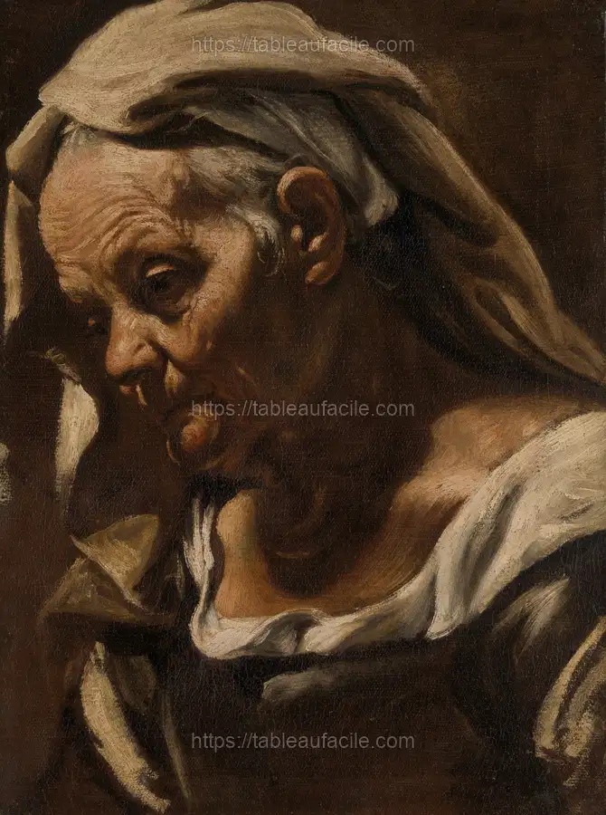 Head of an Old Woman by Orazio Borgianni apercu