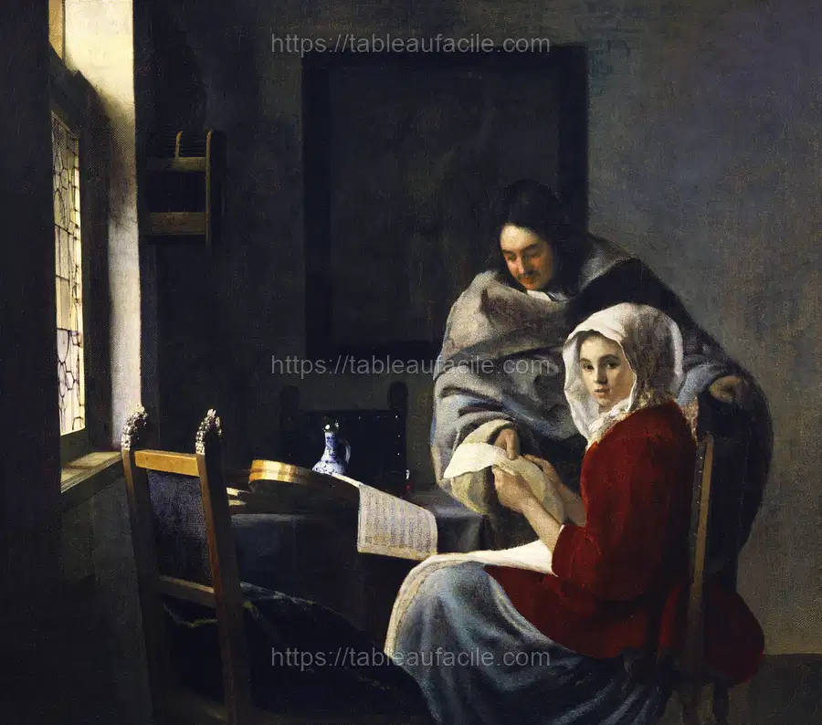 Johannes Vermeer’s Girl Interrupted at Her Music apercu