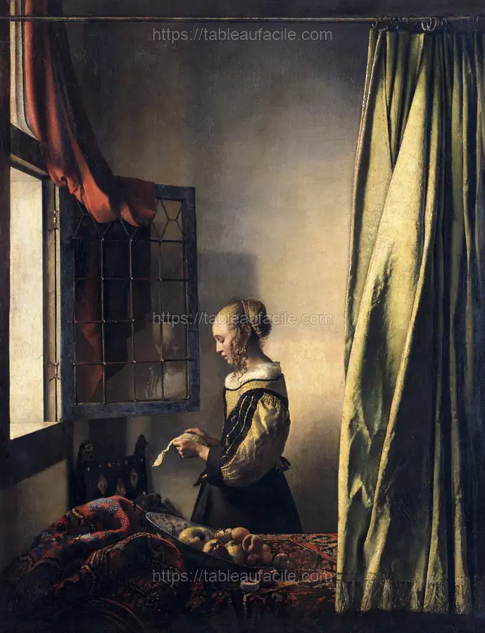 Johannes Vermeer’s Girl Reading a Letter by an Open Window (ca. 1659) apercu