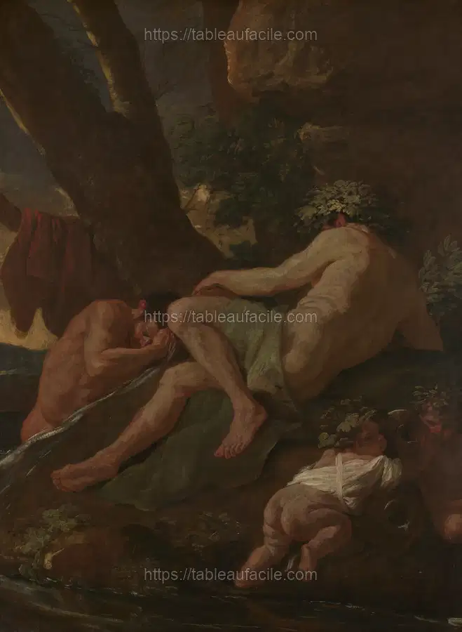 Midas Washing at the Source of the Pactolus by Nicolas Poussin apercu