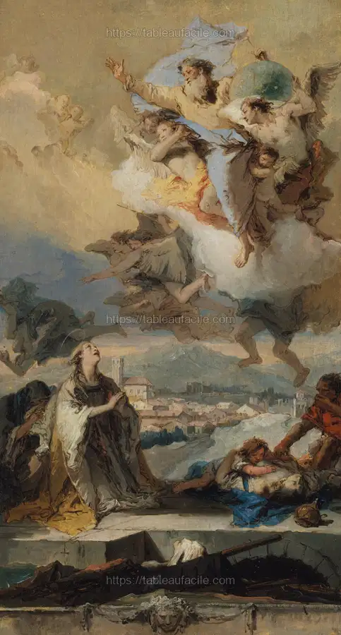 Saint Thecla Praying for the Plague-Stricken by Giovanni Battista Tiepolo apercu