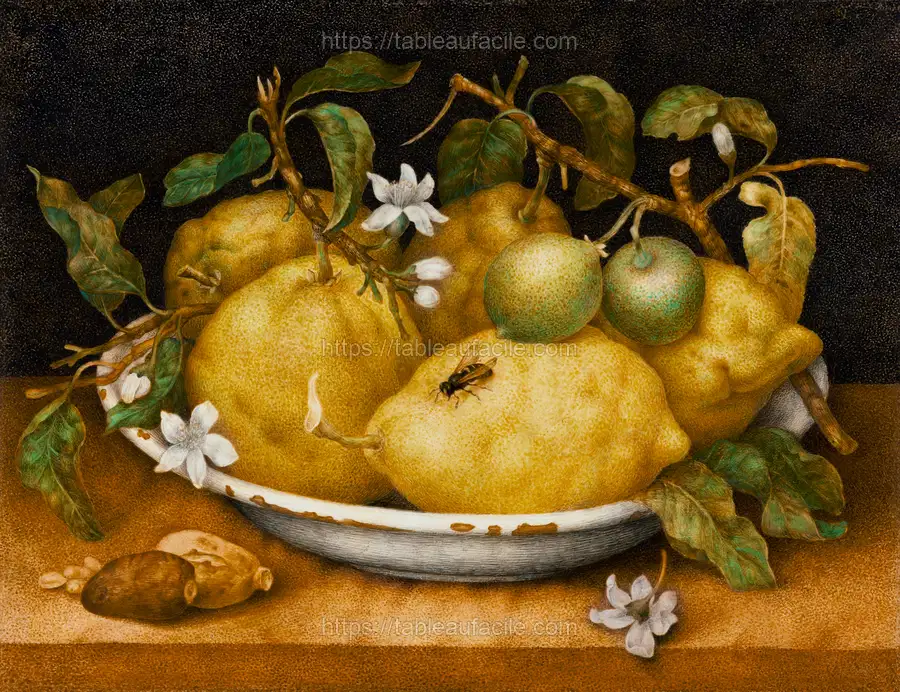 Still Life with Bowl of Citrons Giovanna Garzoni (1600-1670) apercu