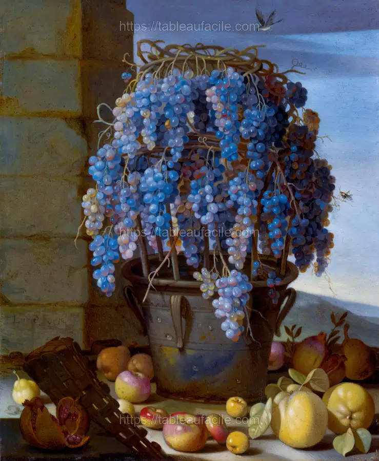 Still Life with Grapes and Other Fruit (1630s) Luca Forte apercu