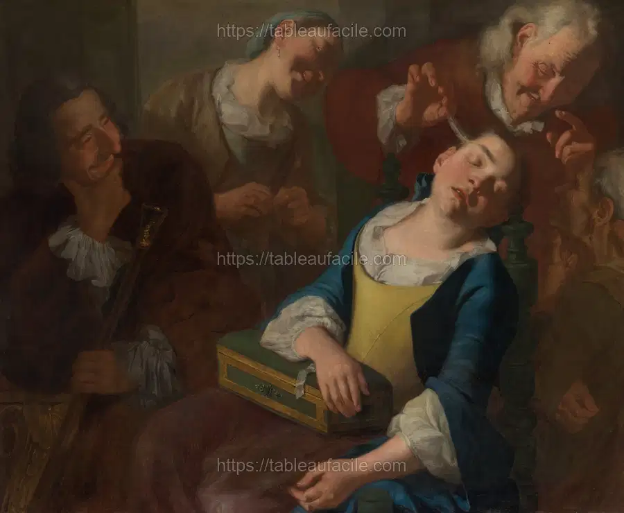 Teasing a Sleeping Girl by Gaspare Traversi apercu