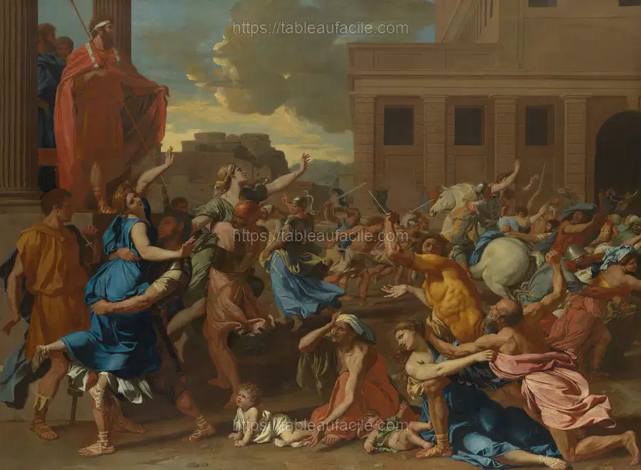The Abduction of the Sabine Women by Nicolas Poussin (French, Les Andelys 1594–1665 Rome) apercu