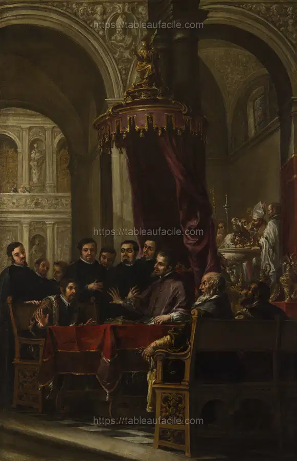 The Conversion and Baptism of St. Augustine by St. Ambrose apercu