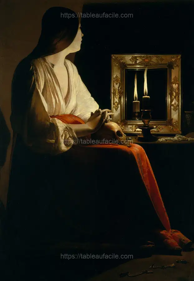 The Penitent Magdalen by Georges de La Tour apercu