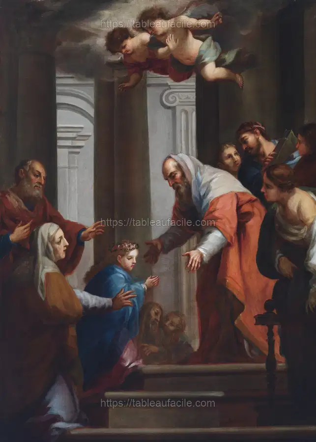 The Presentation of the Virgin in the Temple (La presentación de la Virgen en el Templo) by Juan Francisco de Aguilera apercu